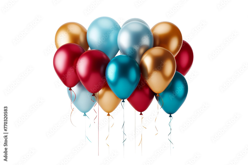 Multicolored Balloons Floating in the Sky. On a White or Clear Surface PNG Transparent Background. Multicolored Balloons Floating in the Sky. On a White or Clear Surface PNG Transparent Background.