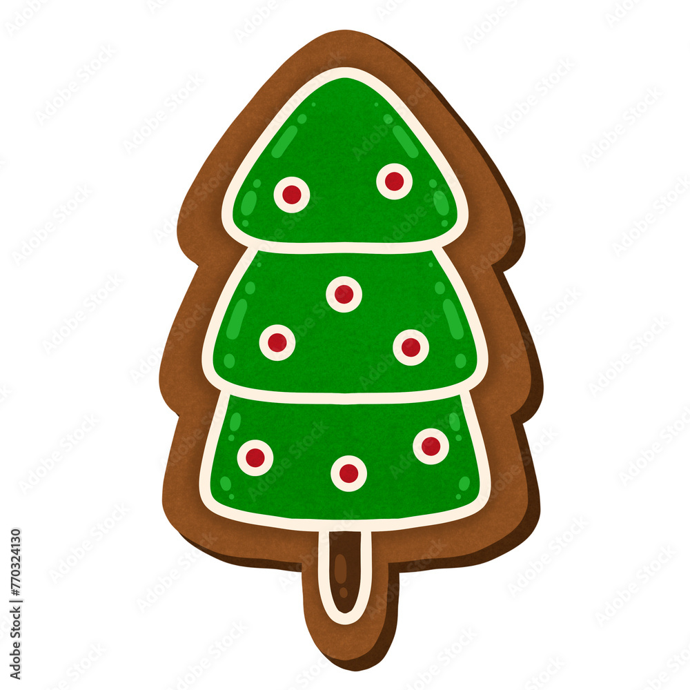 Gingerbread Christmas Tree Cartoon illustration Cookie Christmas Tree Cookie For Christmas Gingerbread Christmas Tree Cartoon illustration Cookie Christmas Tree Cookie For Christmas