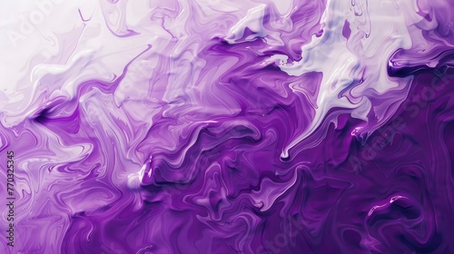 Abstract background of vivid violet and white color mixing with different tints creating uneven surface - generative ai photo