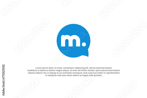 logo letter m talk chat message