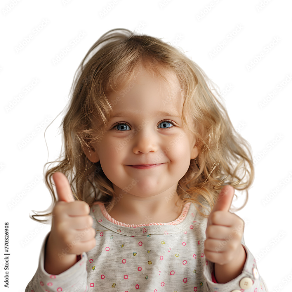little girl thumbs up on transparent background little girl thumbs up on transparent background