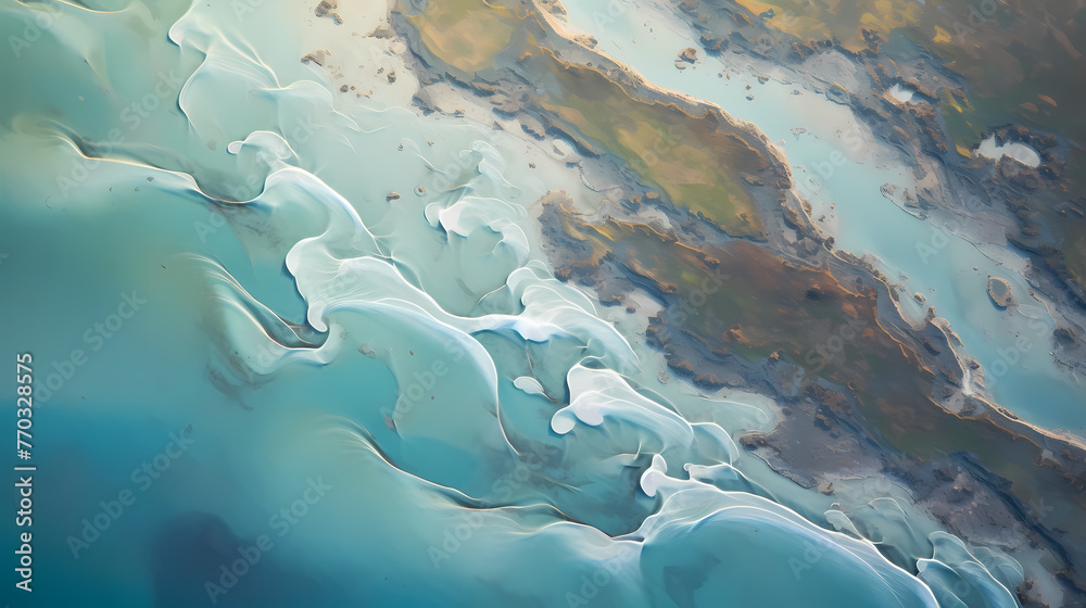Fototapeta premium Aerial abstract of beautiful coastline
