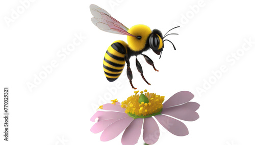 꽃을 찾아 다니는 꿀벌들
