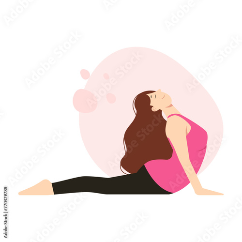 Woman Yoga Illustration