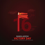 bangladesh victory day. bangladesh victory day creative ads design december 16. vector, 3D illustration.