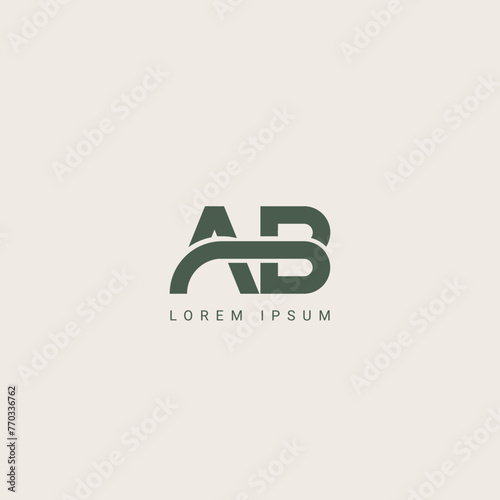 Alphabet Letters AB BA Creative Logo Initial Based Monogram Icon Vector Element.
