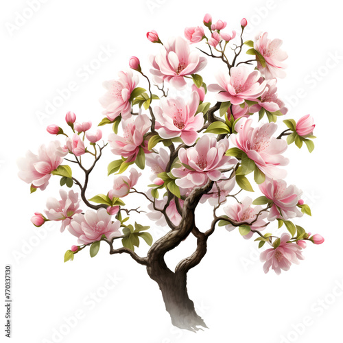 cherry blossom tree isolated on a transparent background