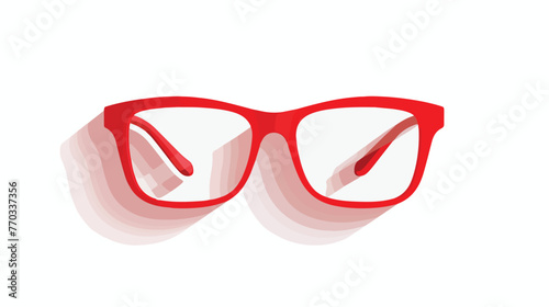 Glasses icon. Vector. Red flat icon with infinte wine