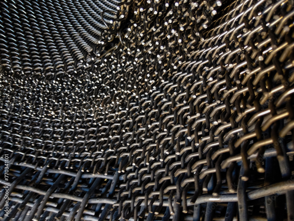 Metal wire mesh at a factory