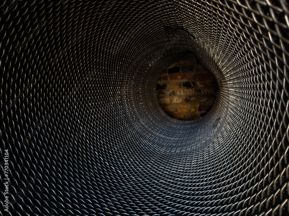 Metal wire mesh at a factory