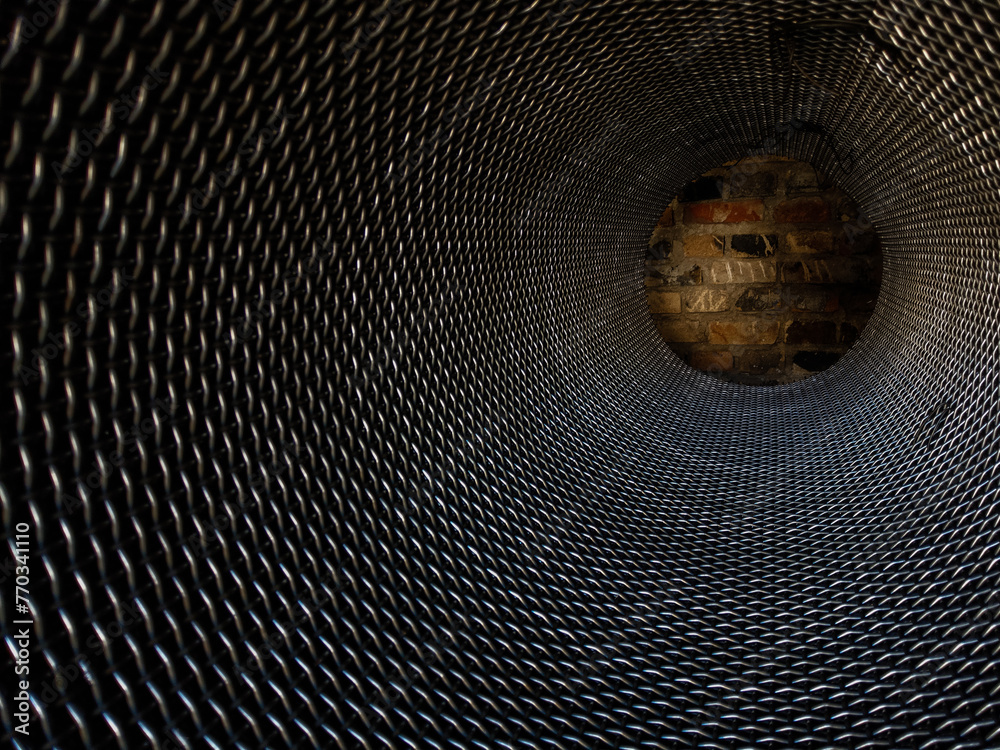 Metal wire mesh at a factory