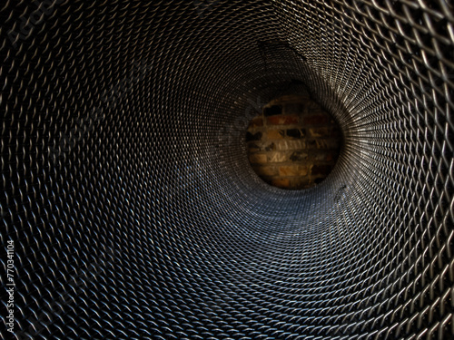 Obraz na płótnie Metal wire mesh at a factory w salonie