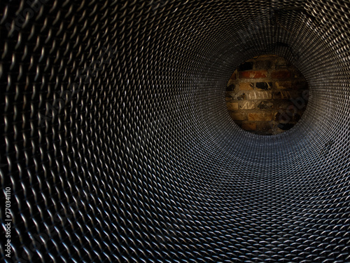 Obraz na płótnie Metal wire mesh at a factory w salonie
