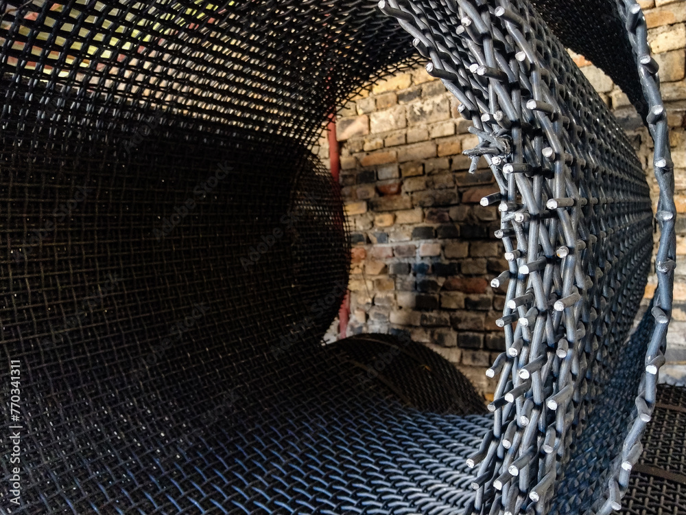 Metal wire mesh at a factory