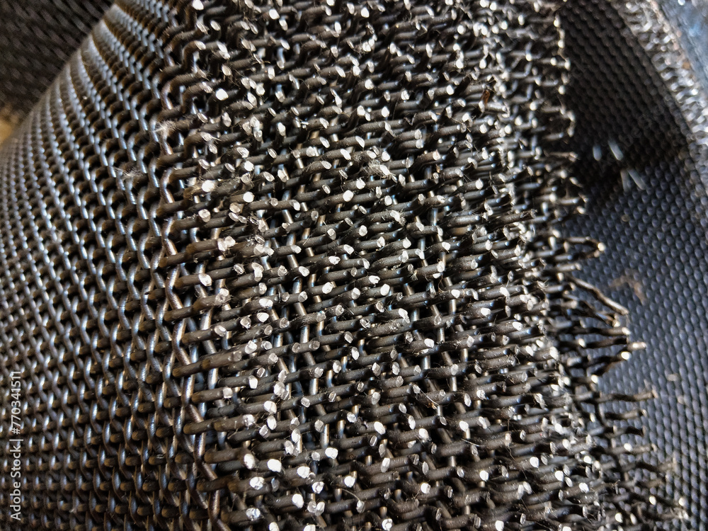 Metal wire mesh at a factory