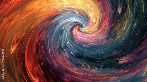 A swirling vortex of colors representing the intrinsic satisfaction of a job well done. 