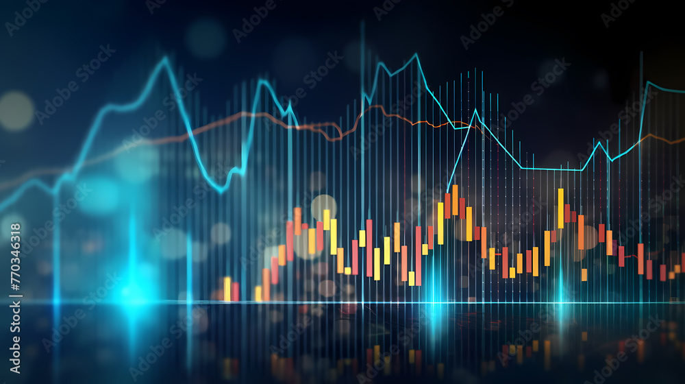 Naklejka premium Digitally Generated Currency and Exchange Stock Chart for Finance and Economy Based Computer Software and Coding Display