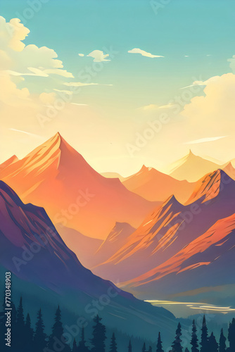 sunrise in mountains © zone
