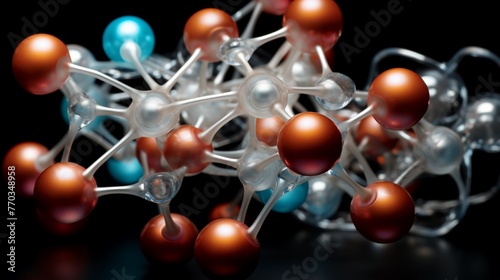 Analyze the communication between atoms within a molecular structure