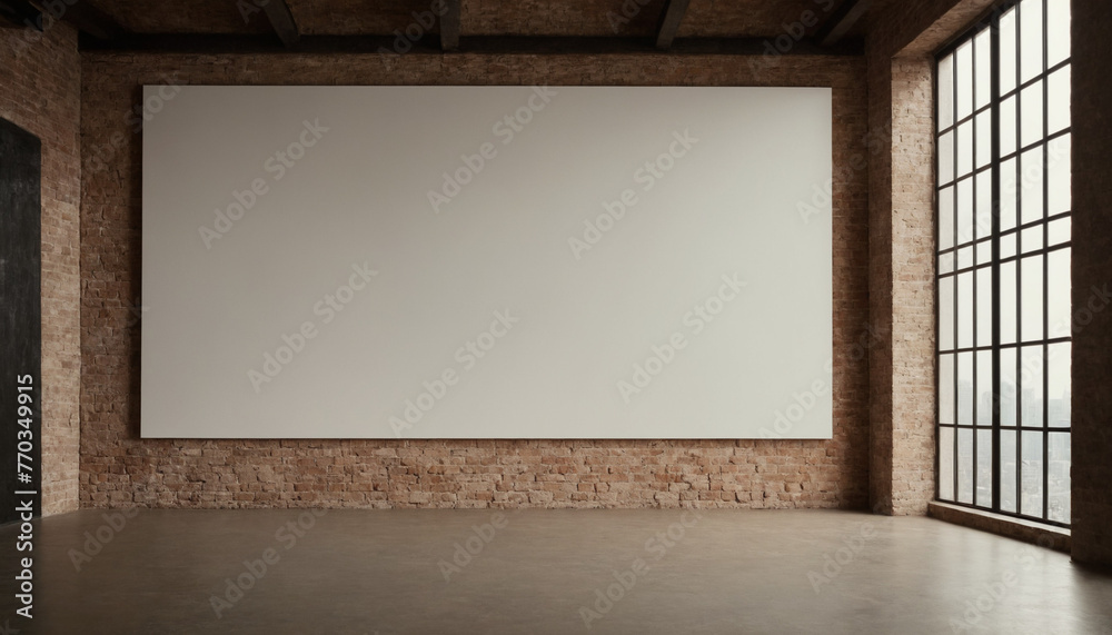Empty picture frame mockup in interior room with copyspace Empty picture frame mockup in interior room with copyspace