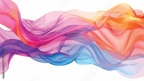 Colorful background of flowing fabric. Smooth and soft