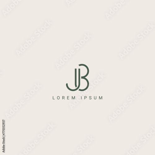  Alphabet Letters JB BJ Creative Logo Initial Based Monogram Icon Vector Element  © Tariqule