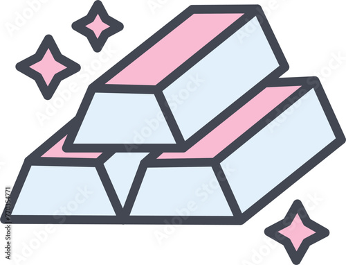 Gold Bars Vector Icon