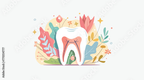Dental care concept illustration vector flat vector 