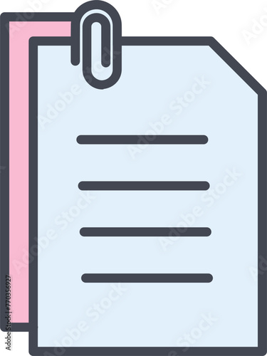 Attached Documents Vector Icon