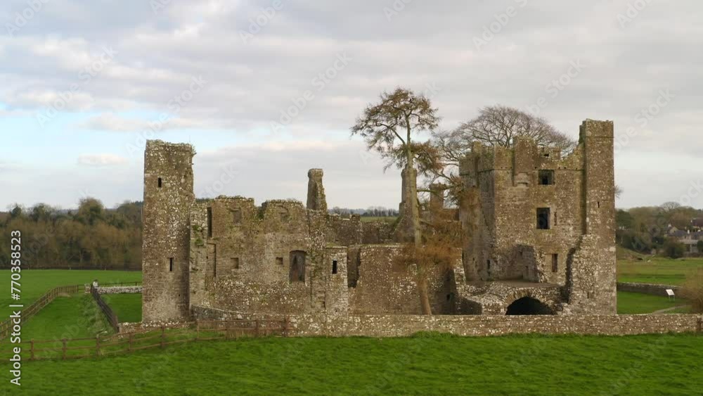 Bective Abbey. Wide ascending aerial tilting down.
Meath, Ireland Bective Abbey. Wide ascending aerial tilting down.
Meath, Ireland