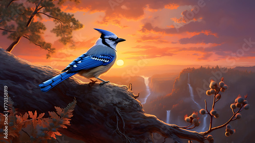 landscape with a bird