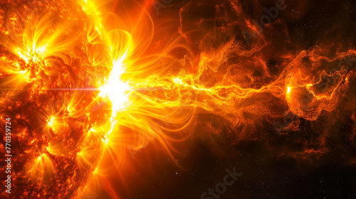 Solar Flare Activity Abstract Representation. © NORN
