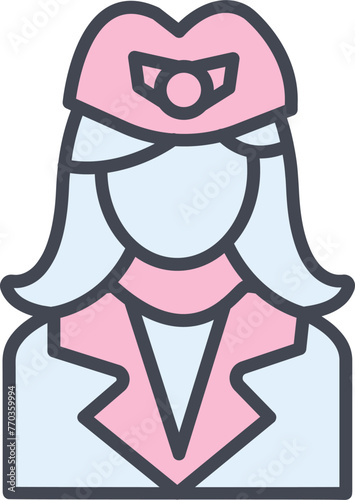 Flight Attendant Vector Icon