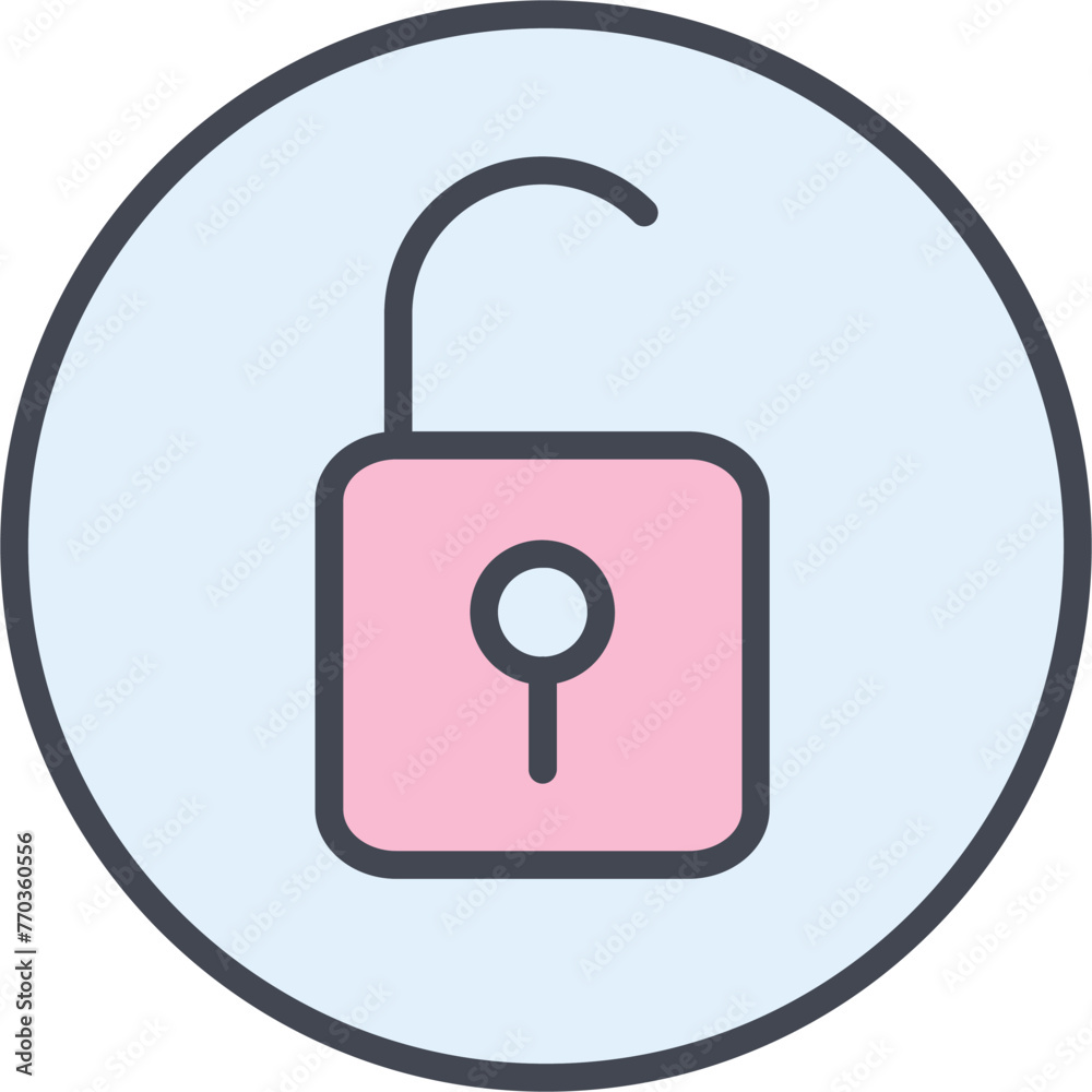 Open Lock II Vector Icon Open Lock II Vector Icon