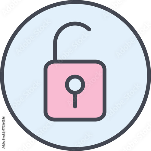 Open Lock II Vector Icon