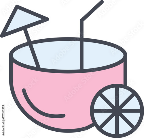 Coconut Drink Vector Icon