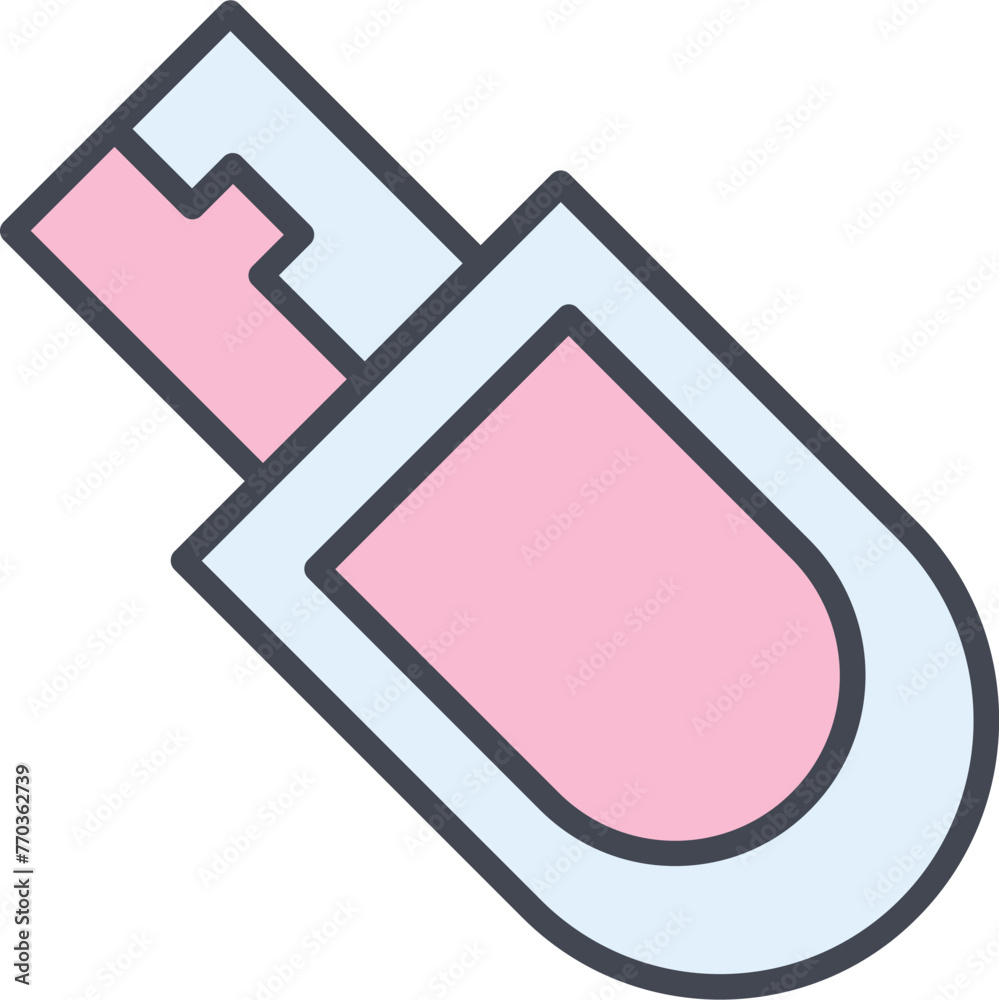 Bitcoin USB Device Vector Icon