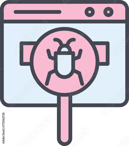 Web Bug Vector Icon