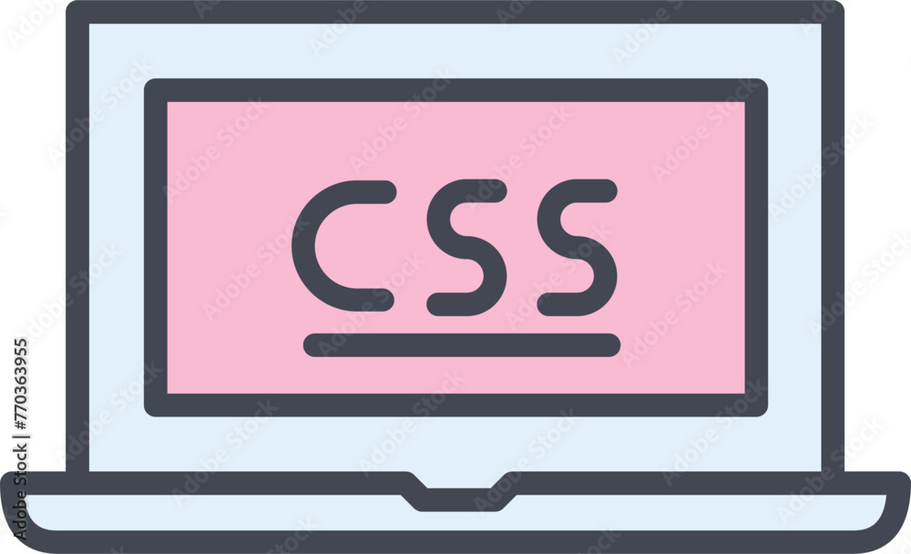 CSS Laptop Vector Icon CSS Laptop Vector Icon