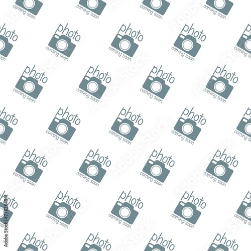 Photo coming soon icon seamless pattern