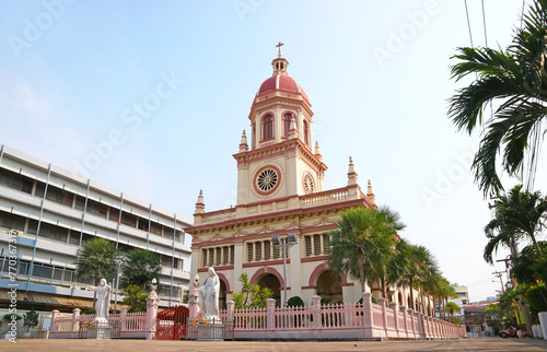 Santa Cruz Church, a Well Known Historical Roman Catholic Church in Kudi Chin Neighborhood in Bangkok, Thailand