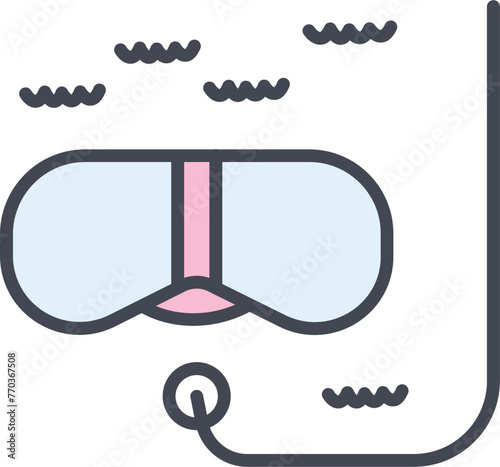Snorkeling Vector Icon