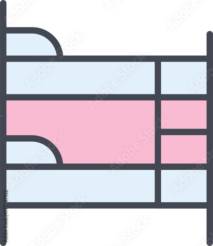 Bunk bed Vector Icon