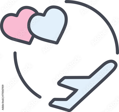 Honeymoon Vector Icon