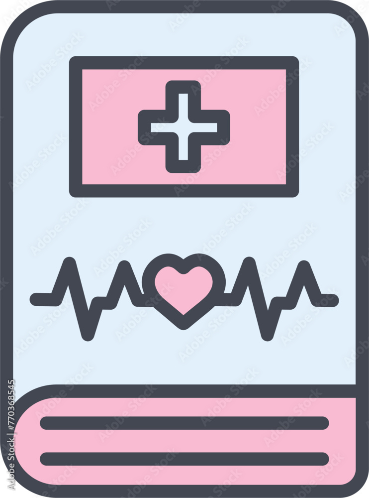 Fototapeta premium Medical Book Vector Icon