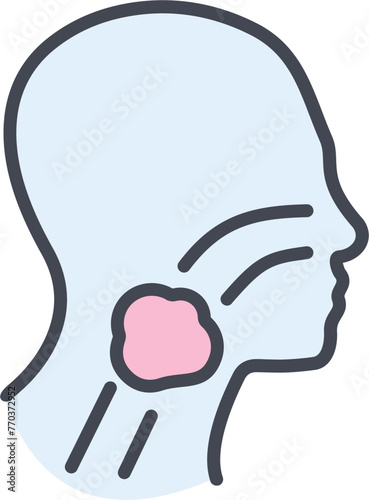 Throat Cancer Vector Icon