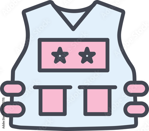 Police Vest Vector Icon