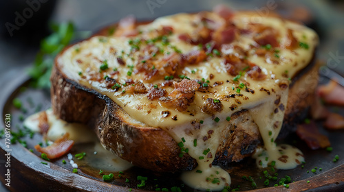 Rustic Comfort: Welsh Rarebit's Cheese Bliss on Toasted Bread