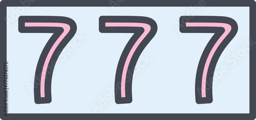 Triple Sevens Vector Icon