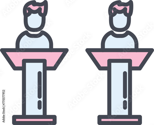 Debate Vector Icon